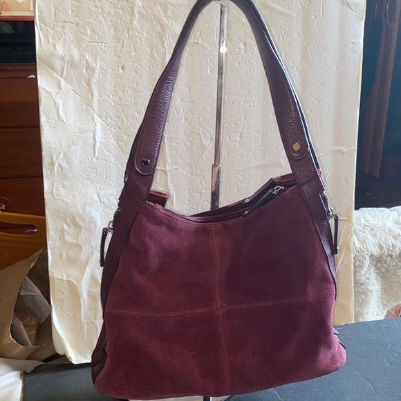 Vintage Tignanello Deep Burgundy Shoulder Bag - Picture 1 of 16